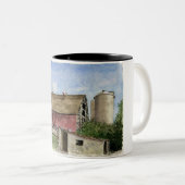 Trescherの元の納屋-マグ ツートーンマグカップ (正面右)