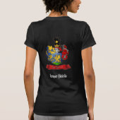 Trestenの家紋のTシャツ(合う女性) Tシャツ (裏面)