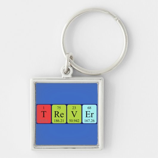 Trever周期表名のキーリング キーホルダー (正面)