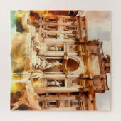 Trevi噴水，イタリア，ローマ ジグソーパズル (横)