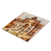 Trevi噴水，イタリア，ローマ タイル (側面)