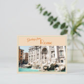 Trevi Fountainヴィンテージポストカードからの挨拶 ポストカード (スタンド正面)