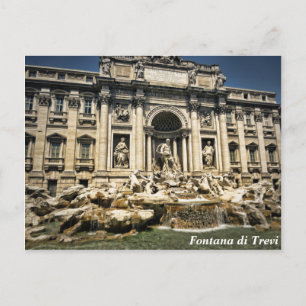 Trevi Fountain, Fontana di Trevi，ローマ，イタリア ポストカード