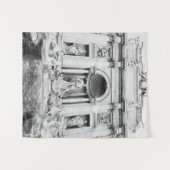 Trevi Fountain in Rome in Black & White #1 #travel タペストリー (正面(横))