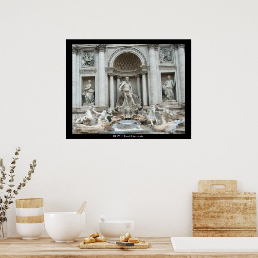 Trevi Fountain in Rome, Italy Poster ポスター (キッチン)
