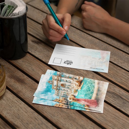 Trevi Fountain Italyはがき 招待状