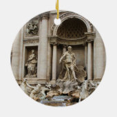 Trevi Fountain Romeイタリア旅行写真 セラミックオーナメント (裏面)