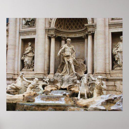 Trevi Fountain Romeイタリア旅行写真 ポスター (正面)