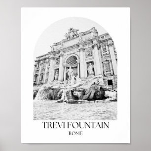 Trevi Fountain Rome Archフォトプリント ポスター