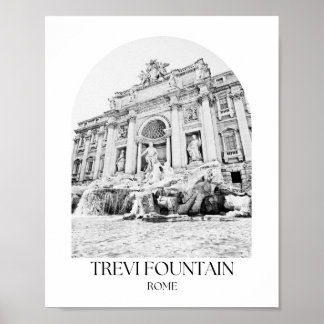 Trevi Fountain Rome Archフォトプリント ポスター