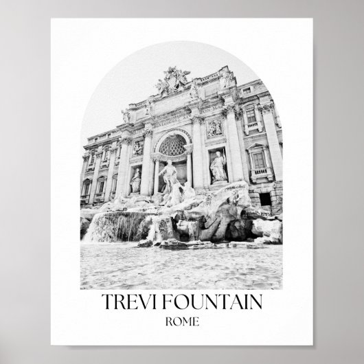 Trevi Fountain Rome Archフォトプリント ポスター (正面)