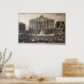 Trevi Fountain Rome – Giovanni Battista Piranesi ポスター (キッチン)
