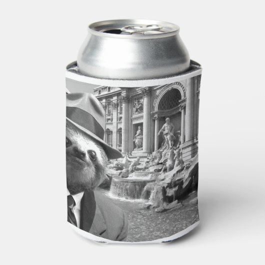 Trevi Fountaineの前のローマのスロース 缶クーラー (缶正面)