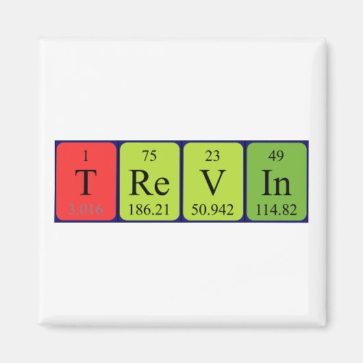Trevin周期表名磁石 マグネット (正面)