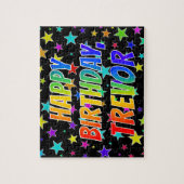 "TREVOR"名、おもしろい"ハッピーバースデー" ジグソーパズル (縦)