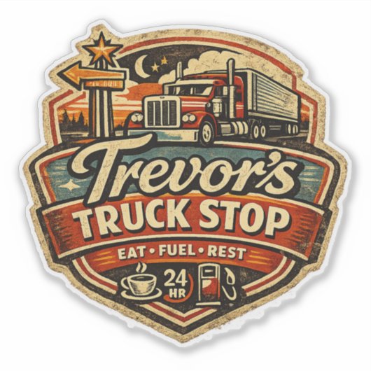 Trevor's Truck Stop シール (正面)