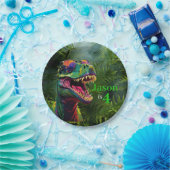 TRexと恐竜の愛クール者 ペーパープレート (パーティー)