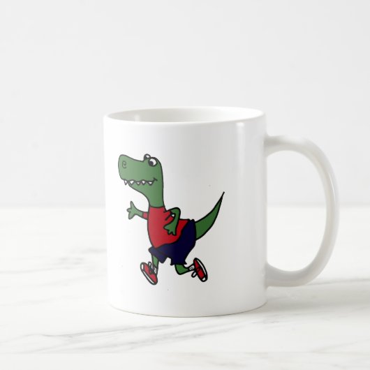 Trexのおもしろいな動揺の恐竜 コーヒーマグカップ (右)
