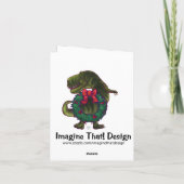 TRexの恐竜の休日カード シーズンカード (裏面)