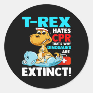 TRexはCPR恐竜ナース看護おもしろい学生を嫌う ラウンドシール