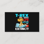 TRexはCPR恐竜ナース看護おもしろい学生を嫌う 名刺 (正面)
