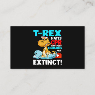 TRexはCPR恐竜ナース看護おもしろい学生を嫌う 名刺