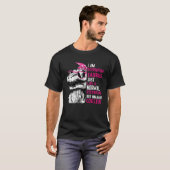 TRexステプモンサウルスクールピンク恐竜の義母ママ Tシャツ (正面フル)