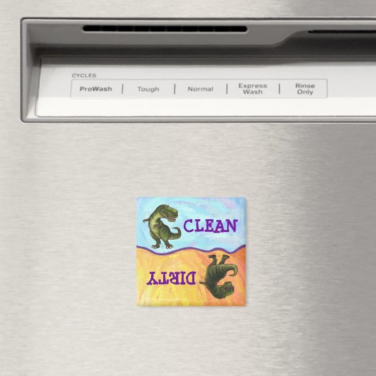 TRexディノヘッドとテール汚れたクリーン食洗機 マグネット (インサイチュ (食洗機))