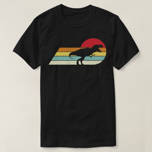 TRexレトロ動揺してスタイルヴィンテージ恐竜 Tシャツ (デザイン正面)