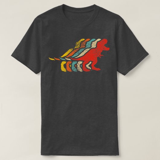 Trexレトロ1970sスタイルグラフィックの遭難 Tシャツ (デザイン正面)
