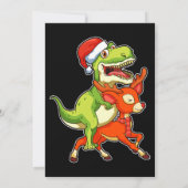 TRex恐竜クリスマスパジャマ 招待状 (裏面)