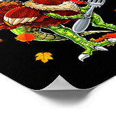 TRex恐竜トルコSaurusジョークおもしろい感謝罪 ポスター (角)