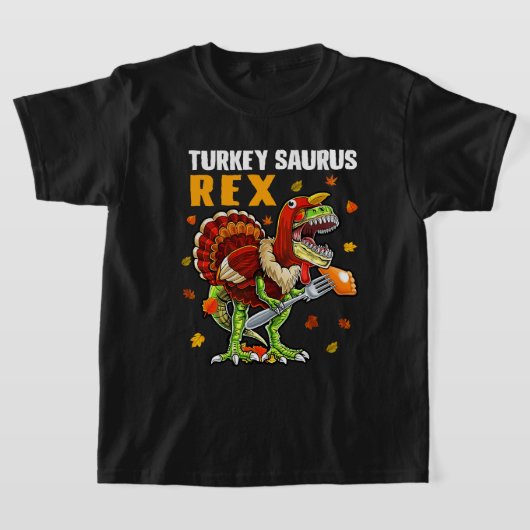 TRex恐竜トルコSaurusジョークおもしろい感謝罪 Tシャツ (レイダウン)