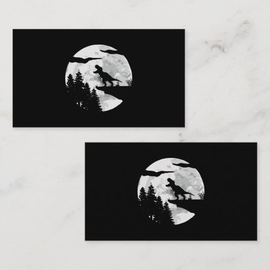 TRex恐竜ナイトスカイムーンディノトレックスティラノサール 名刺 (正面/裏面)