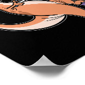 TRex恐竜ボルダリング登山クライマー大きい石 ポスター (角)