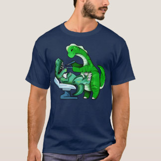 TREX at Brachiosaurus歯科医 Tシャツ