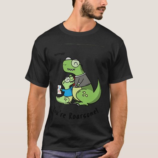 Trex Daddy子供の恐竜の感傷的なギフトのためのパパ Tシャツ (正面)