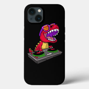 TRex DJパーティークラブディスクジョッキー恐竜EDMダンス iPhone 13ケース