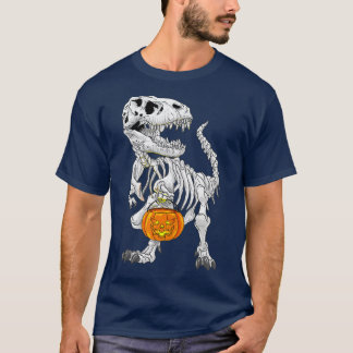 TRex skeleton Halloween costume Dinosaur Pumpkin Tシャツ