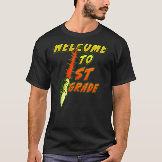 Trex Welcome To First Grade Claw Scratch Graphic Tシャツ (正面)