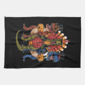 TRexgiving T-レックスハッピー感謝恐竜 キッチンタオル (横)