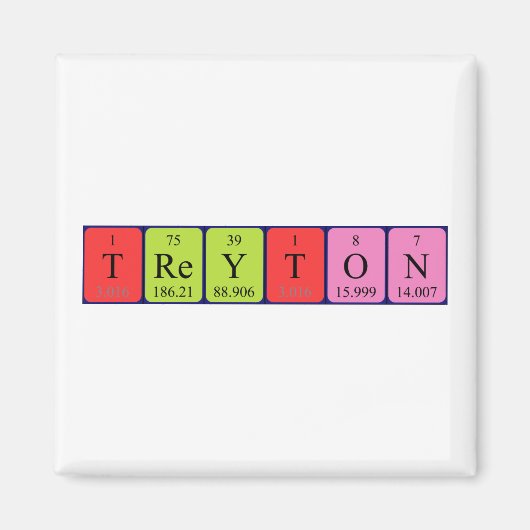 Treyton周期表名磁石 マグネット (正面)