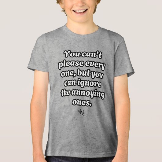 Tri-Blend Shirt : 誰も納得なんてできない (グレー) トライブレンドTシャツ (正面)