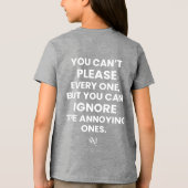 Tri-Blend Shirt : 誰も納得なんてできない (グレー) トライブレンドTシャツ (裏面)