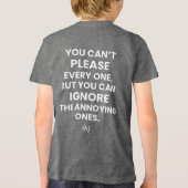 Tri-Blend Shirt : 誰も納得なんてできない (グレー) トライブレンドTシャツ (裏面)