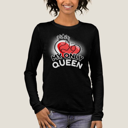 Tri-blend Shirt : My Only Queen (黒) トライブレンドＴシャツ (正面)