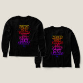 Tri-Blend Shirt : Never Too Young (黒) (デザイン 正面&背面)