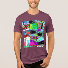 Tri-blend T-Shirt – Abstract Grid トライブレンドＴシャツ