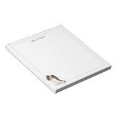 Tri Color Cavalier King Charles Spaniel Border ノートパッド (アングル)