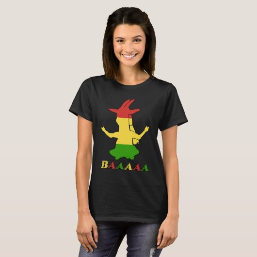 Tri Color Rasta Goat Tシャツ (正面フル)